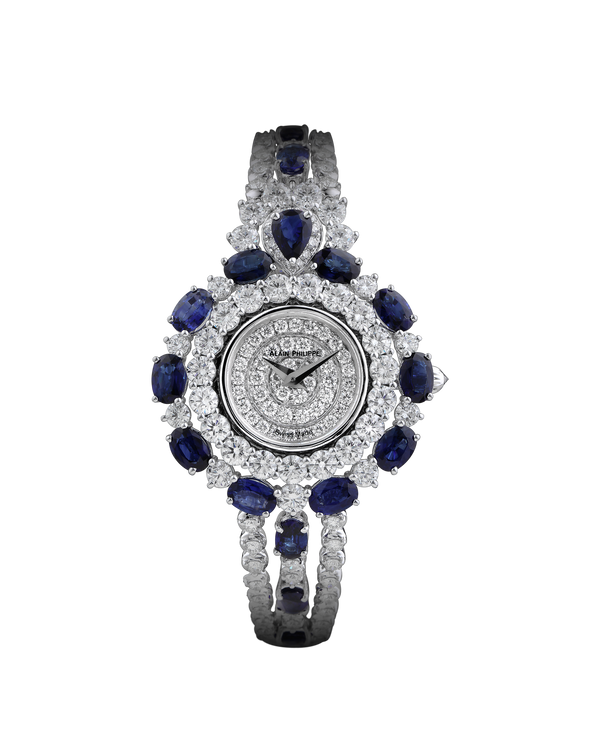 Alain Philippe Royal, white gold, sapphires, full diamond bracelet