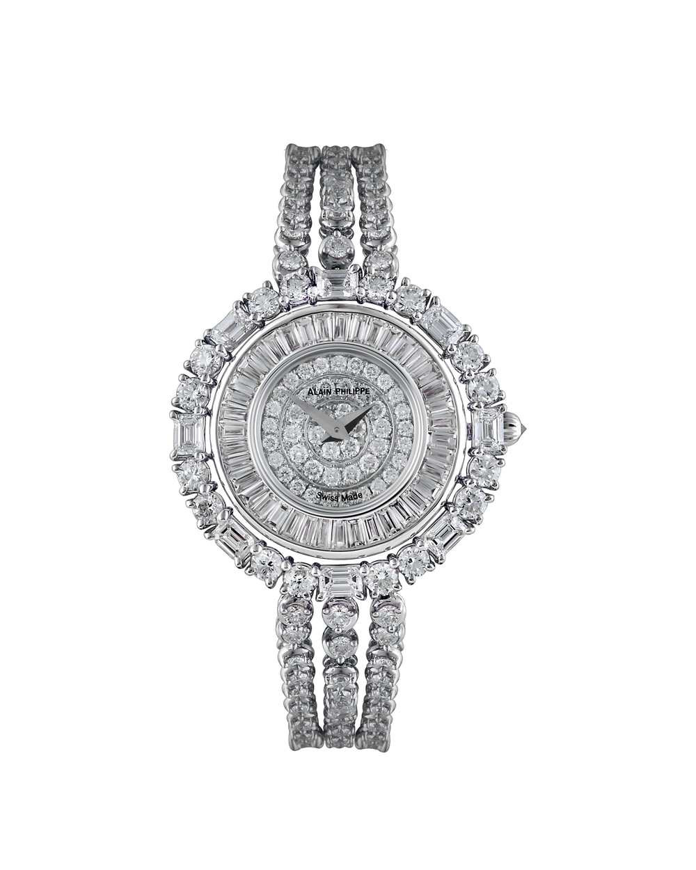 Alain Philippe Glamour, white gold, full diamond bracelet