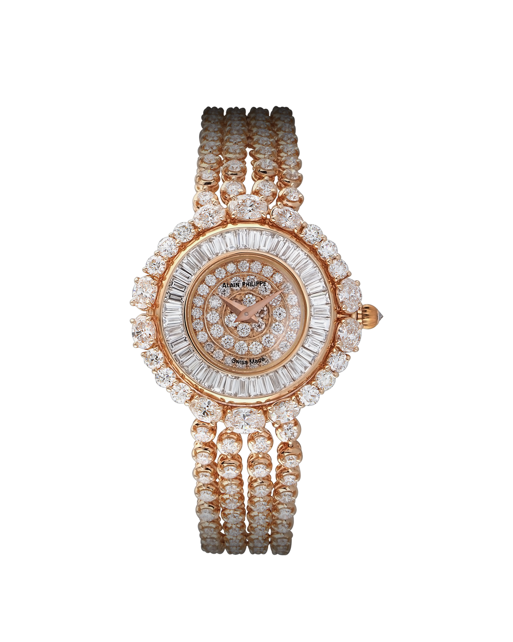 Alain Philippe Glamour, rose gold, full diamond bracelet