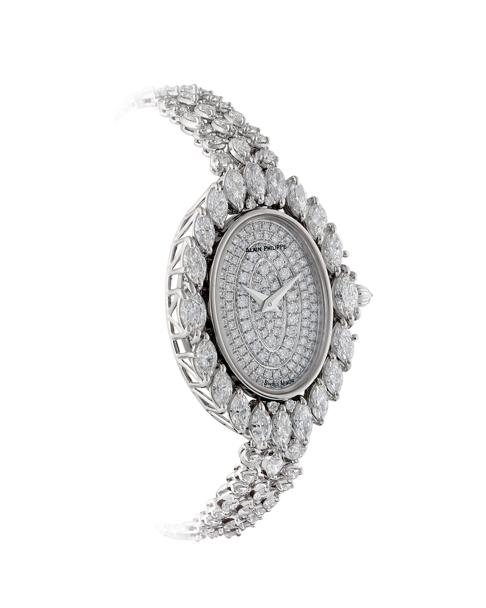 Alain Philippe Glamour, white gold, full diamond bracelet, second view