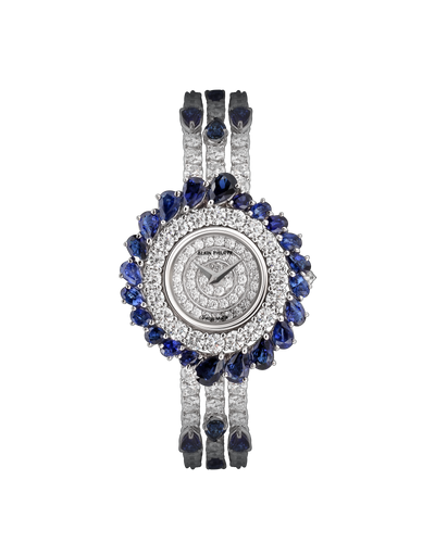 Alain Philippe Royal, white gold, sapphires, full diamond bracelet