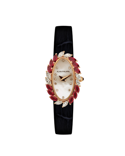 Alain Philippe Silhouette Strap full marquise with ruby