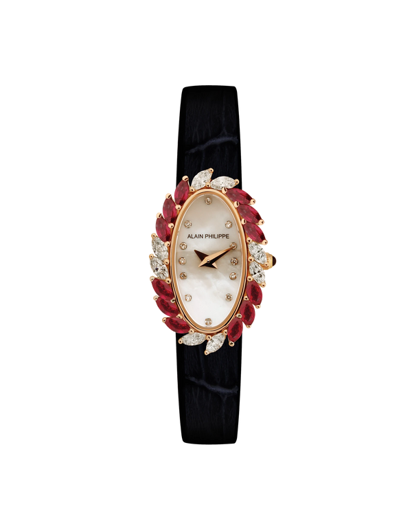 Alain Philippe Silhouette Strap full marquise with ruby