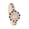 Luxury White Diamond Watch with Sapphire stones
